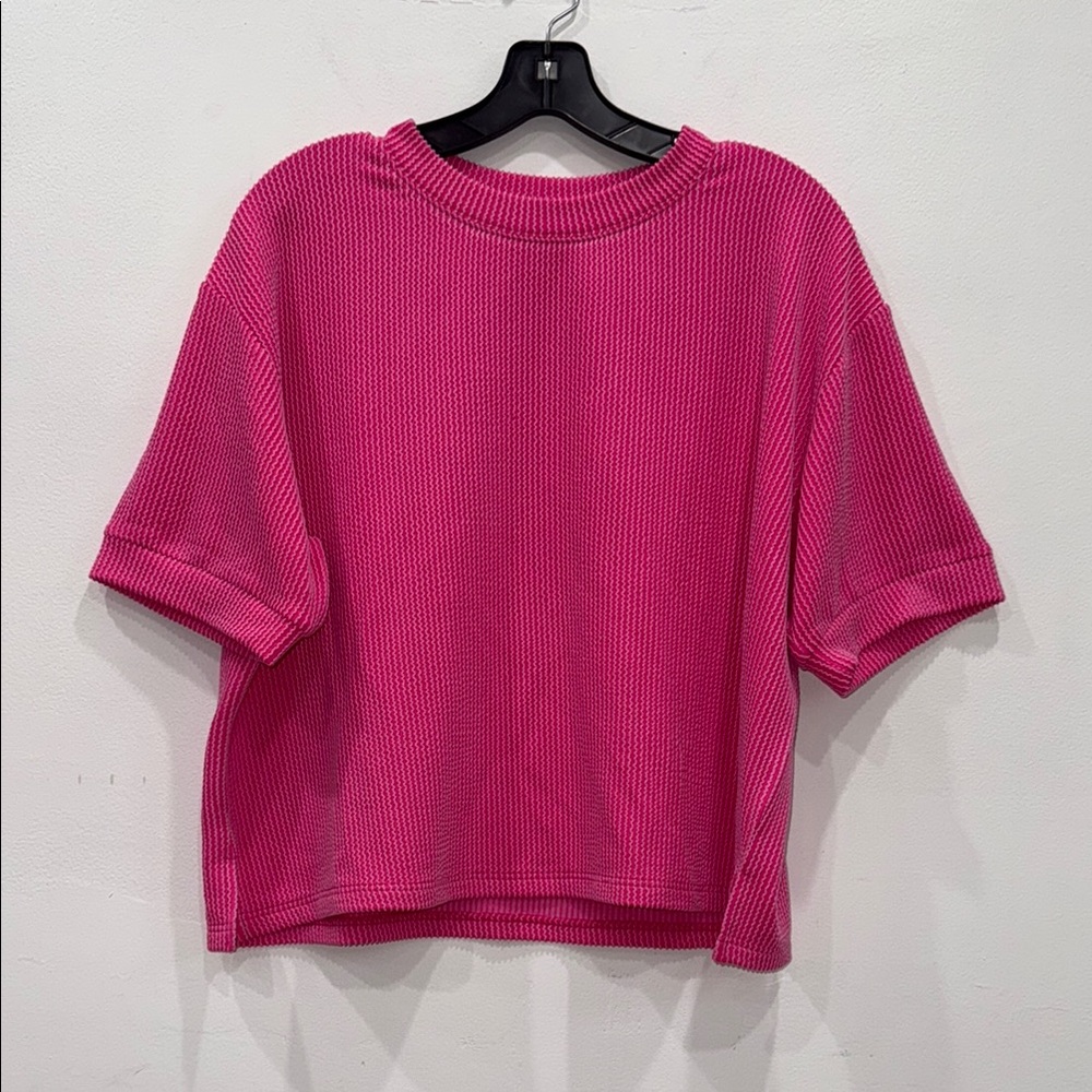 Seen & Seen small Pink Oversized Boxy Short Sleeve T-Shirt NWT